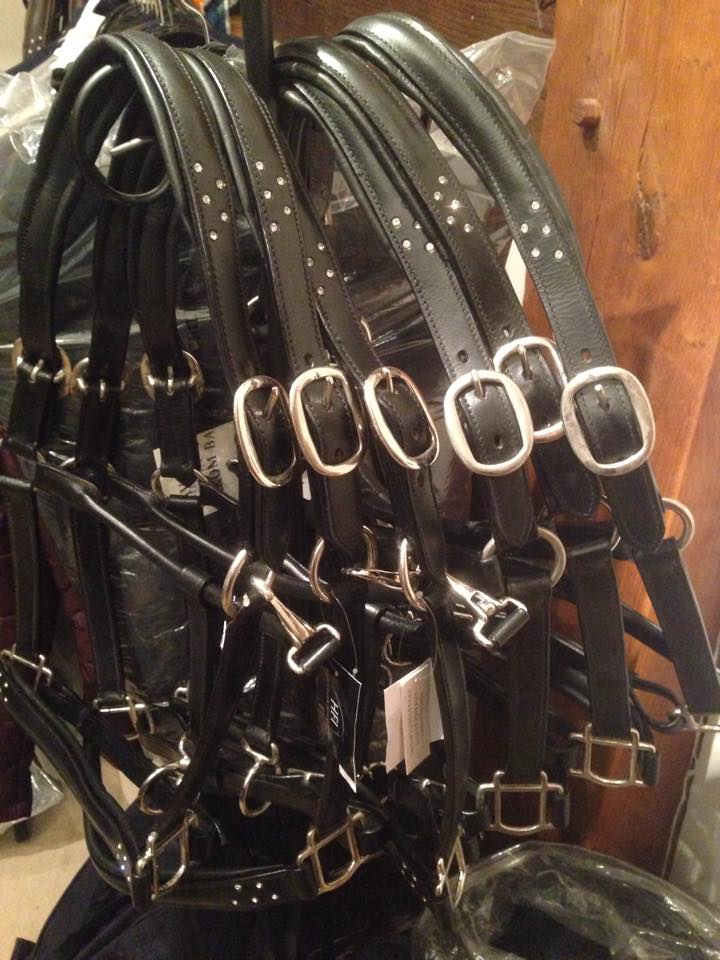 HFI Black Leather Head Collar